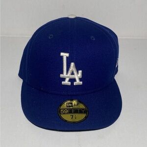 Los Angeles Dodgers New Era 59FIFTY  MLB Fitted Baseball Cap Hat Sz 7 1/8